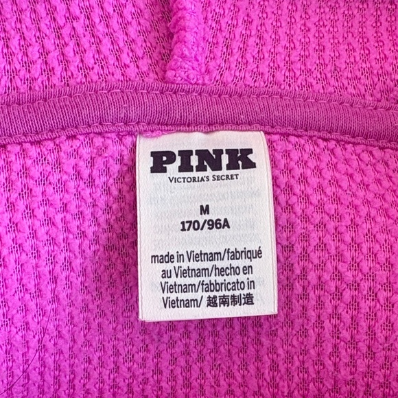 Victoria's Secret Pink Fleece Sherpa Neon Pink Hoodie - Picture 2 of 5